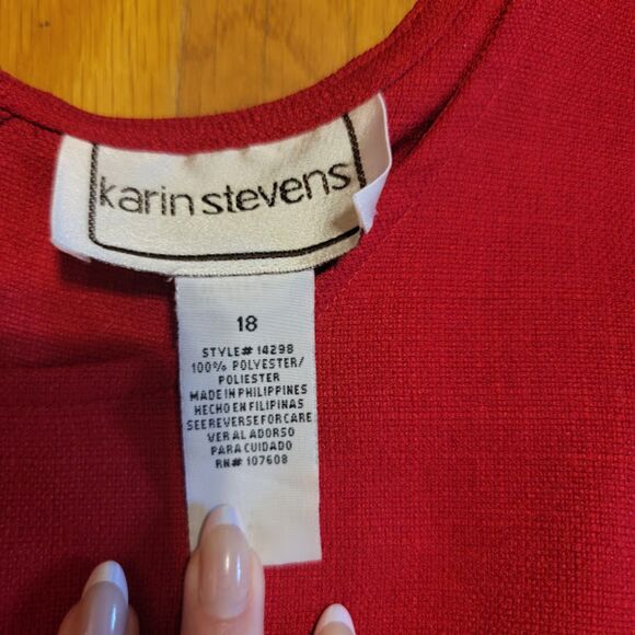 Karin Stevens Red Size 18 Dress - Picture 7 of 8